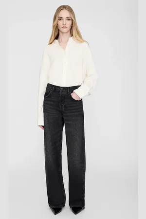 ANINE BING Manon Jean in Dark Stone