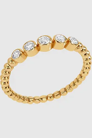 ANINE BING Gradual Diamond Pinky Ring in