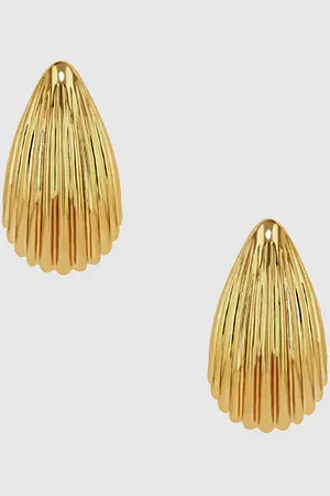 ANINE BING Ribbed Drop Earrings - One