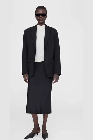 ANINE BING Bar Silk Skirt - L
