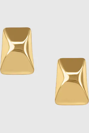 ANINE BING Curved Rectangle Earrings - One