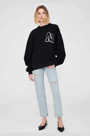 ANINE BING Miles Oversized Sweatshirt Letterman - M