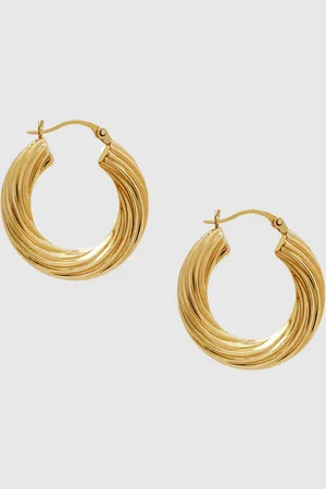 ANINE BING Twist Hoop Earrings - One
