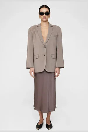 ANINE BING Bar Silk Skirt - Xl