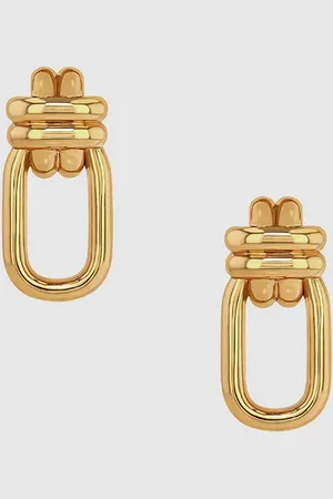 ANINE BING Signature Link Double Cross Earrings - One