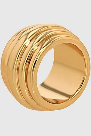 ANINE BING Chunky Ribbed Ring - 5