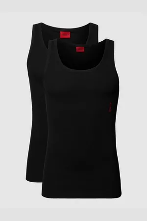 HUGO BOSS Tanktop mit Label-Print im 2er-Pack