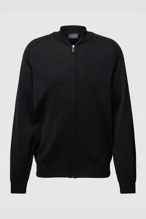 Maerz Strickjacke aus Schurwolle mit kleinem Stehkragen