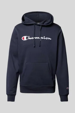 Champion Hoodie mit Label-Stitching