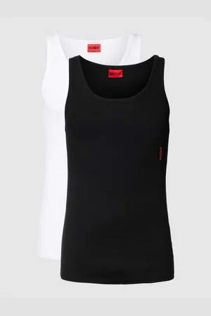 HUGO BOSS Tanktop mit Label-Print im 2er-Pack