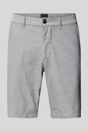 HUGO BOSS Slim Fit Bermudas mit Strukturmuster