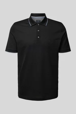 Olymp Slim Fit Poloshirt aus reiner Baumwolle mit Logo-Stitching