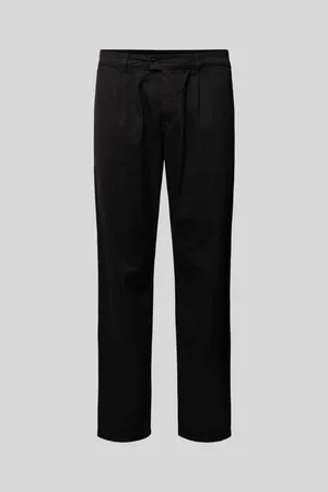 Thinking Mu Regular Fit Bundfaltenhose mit Gürtelschlaufen