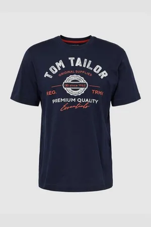 TOM TAILOR Regular Fit T-Shirt aus reiner Baumwolle mit Label-Print