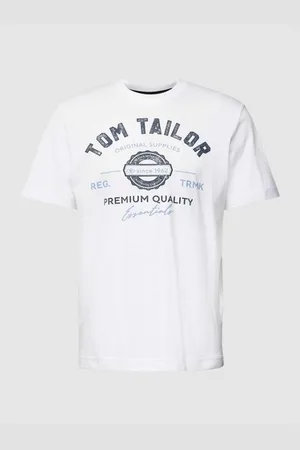 TOM TAILOR Regular Fit T-Shirt aus reiner Baumwolle mit Label-Print