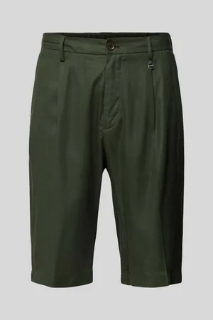 Antony Morato Slim Fit Leinenbermudas mit Bügelfalten