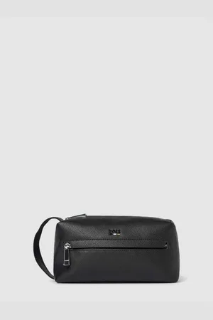 HUGO BOSS Kulturtasche mit Label-Prägung Modell 