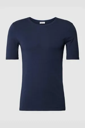 Schiesser T-Shirt mit geripptem Rundhalsausschnitt Modell 