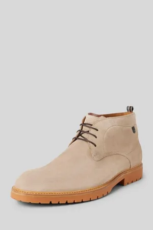 Floris van Bommel Lederboots mit Label-Badge Modell 