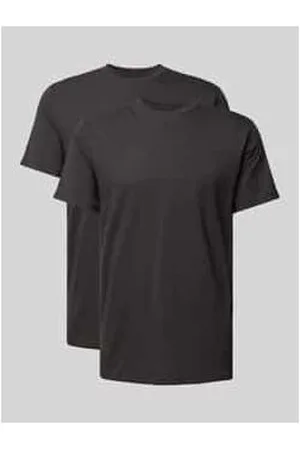Ragman T-Shirt mit geripptem Rundhalsausschnitt