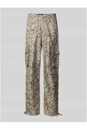 PEQUS Baggy Fit Cargohose mit Applikation