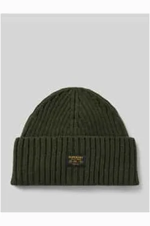 Superdry Beanieaus Woll-Mix mit Logo-Patch Modell 
