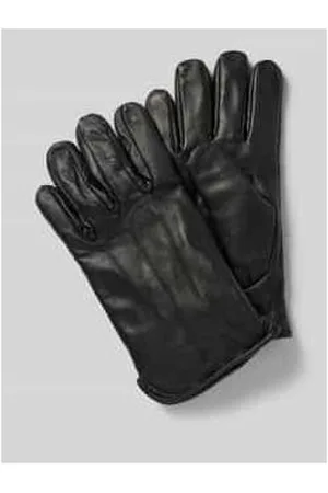 Bugatti Lederhandschuhe mit Ziernähten