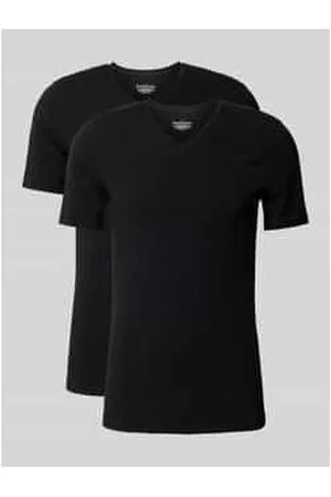 Bread & Boxers T-Shirt mit geripptem V-Ausschnitt