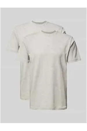 Ragman T-Shirt mit geripptem Rundhalsausschnitt