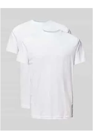 Ragman T-Shirt mit geripptem Rundhalsausschnitt