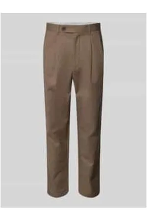 SELECTED Regular Tapered Fit Bundfaltenhose mit Gürtelschlaufen