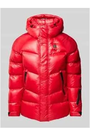 Blauer Regular Fit Steppjacke mit Kapuze Modell 