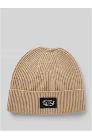 Review Beanie mit Label-Detail