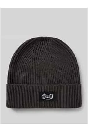 Review Beanie mit Label-Detail