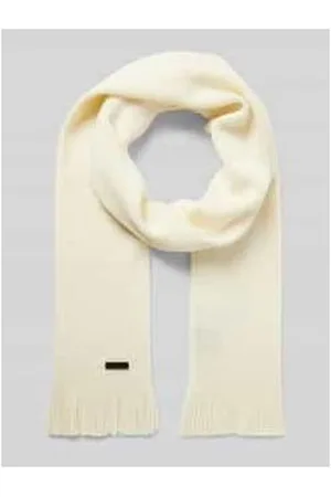 HUGO BOSS Wollschal mit Label-Patch Modell 