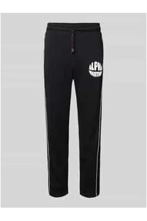 Alpha Industries Regular Fit Sweatpants mit Label-Print