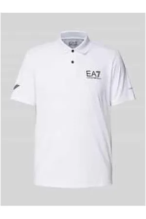EA7 Slim Fit Poloshirt mit Label-Print
