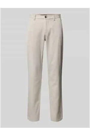 Marc O’ Polo Regular Fit Chino aus Baumwoll-Mix in feinem Two-Tone-Zickzack-Muster Modell 