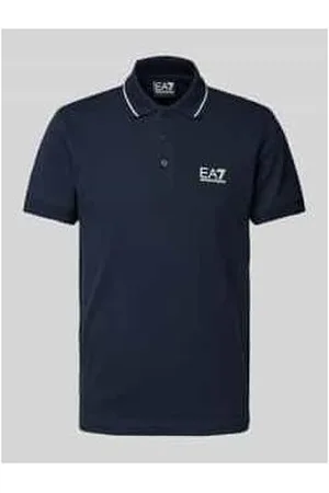 EA7 Slim Fit Poloshirt mit Label-Print Modell 