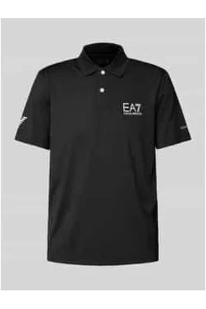 EA7 Slim Fit Poloshirt mit Label-Print