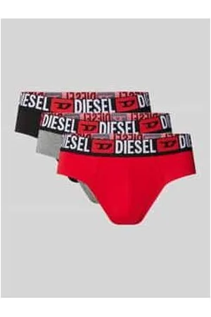 Diesel Slip mit elastischem Logo-Bund im 3er-Pack