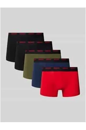 HUGO BOSS Trunks mit elastischem Label-Bund im 5er-Pack