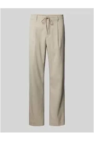 SELECTED Regular Tapered Fit Bundfaltenhose mit Tunnelzug Modell 