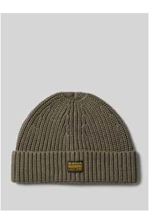 G-Star Beanie aus Viskose-Mix mit Label-Patch
