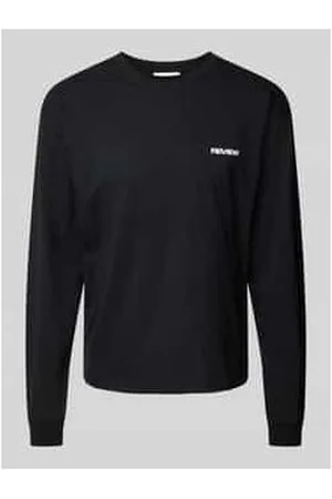 Review Longsleeve mit Label-Print