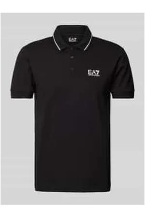 EA7 Slim Fit Poloshirt mit Label-Print Modell 