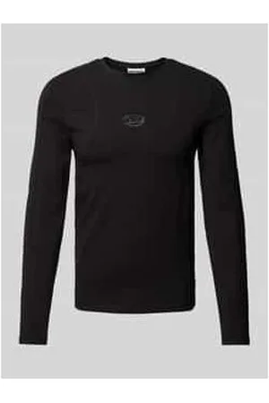 Review Longsleeve mit Label-Print