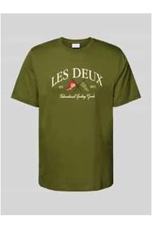 Les Deux T-Shirt mit Label-Stitching Modell 