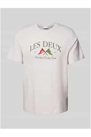 Les Deux T-Shirt mit Label-Stitching Modell 