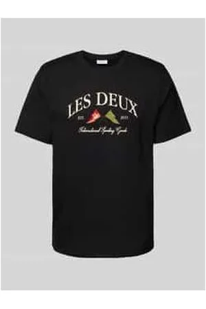 Les Deux T-Shirt mit Label-Stitching Modell 